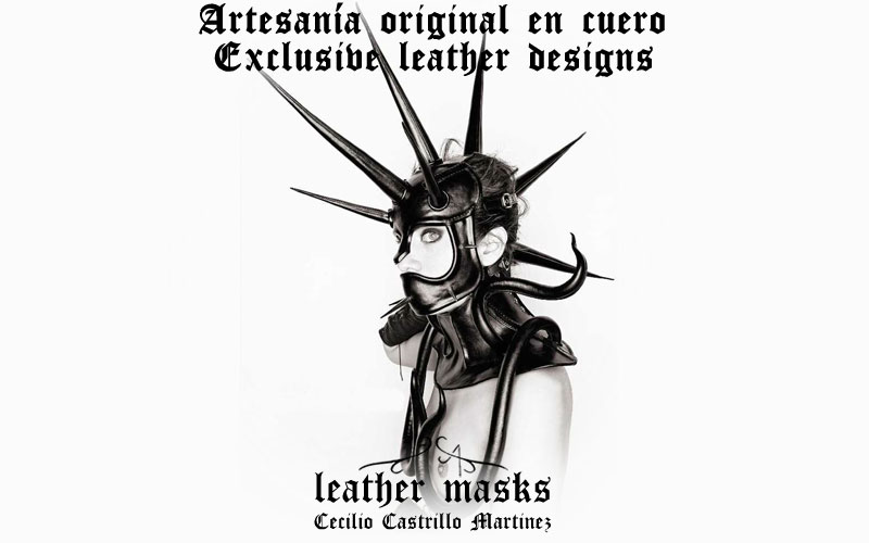 Artesanía original en cuero. Leather mask. Cecilio Castrillo Martinez